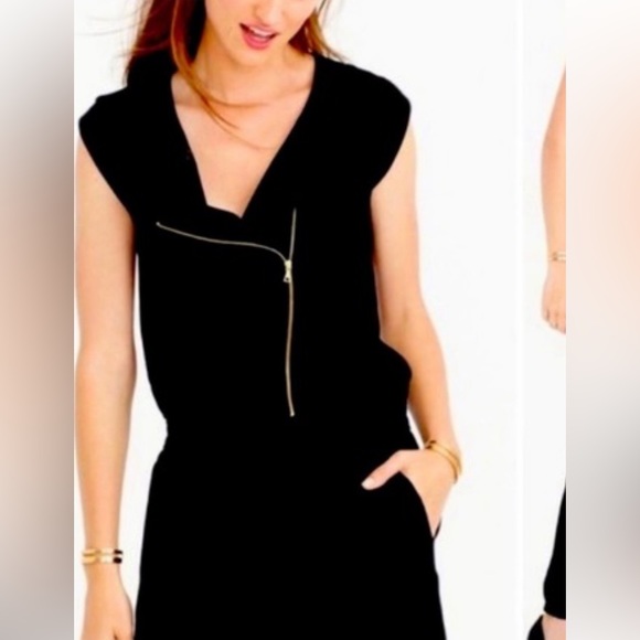 J.Crew Asymmetrical Zip front Jumpsuit - Picture 4 of 4